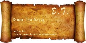 Duda Terézia névjegykártya