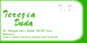 terezia duda business card